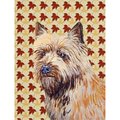 Carolines Treasures 11 x 15 In. Cairn Terrier Fall Leaves Portrait Flag- Garden Size LH9095GF